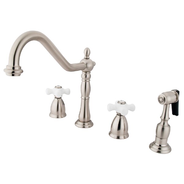 Widespread Kitchen Faucet, Brushed Nickel